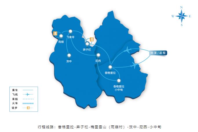 7天6晚香格里拉梅里人文探险之旅